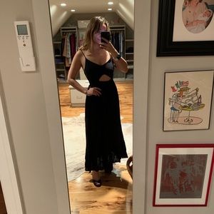 Aerie Black Cut Out Maxi Dress